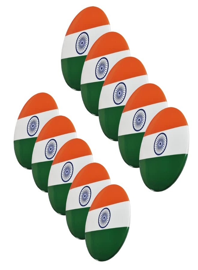 ال سي شارات علم الهند ثلاثية الألوان من جو كلاسيك | دبوس من الفولاذ المقاوم للصدأ (44 مم، عبوة من 10) (44، 10) - Image 5